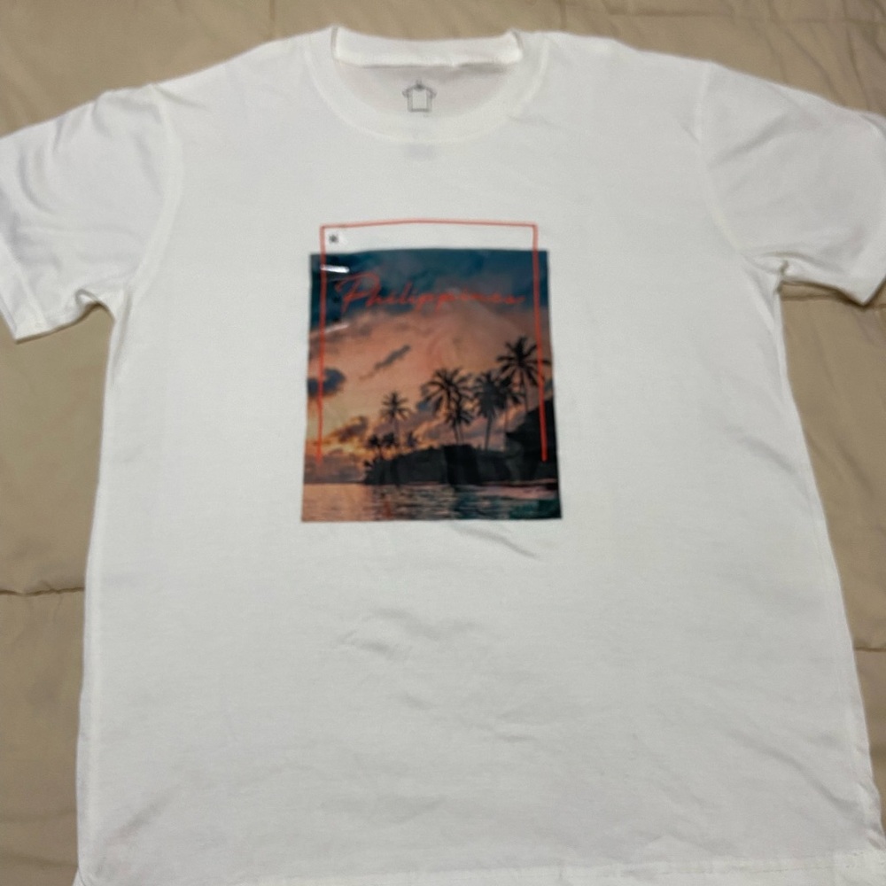 Graphic Tee with Tropical Print